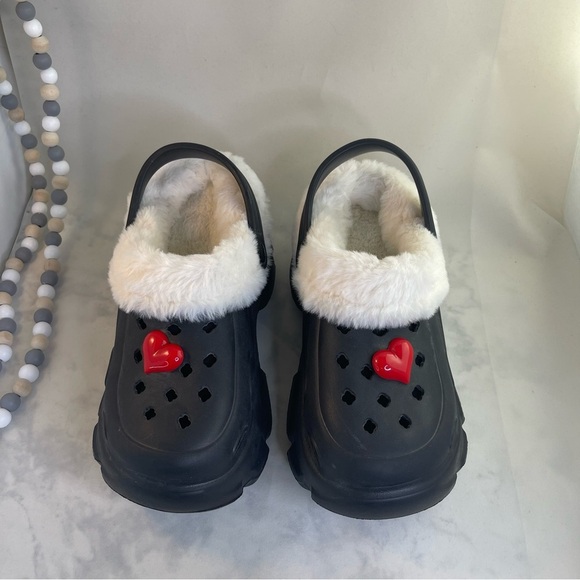 Platform Lined Clogs Cozy Plush Non-Slip Indoor/Outdoor size 34-35 US 6 - Picture 3 of 10
